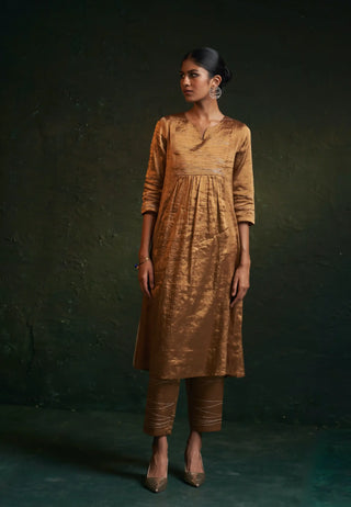 Midas gold tissue kurta set