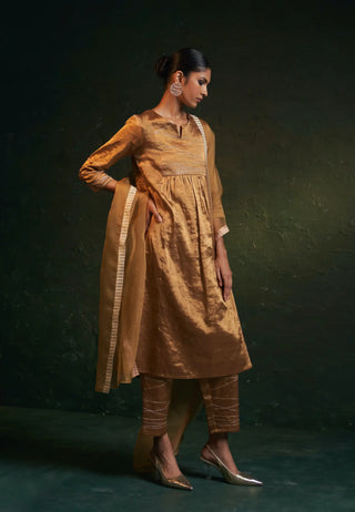 Midas gold tissue kurta set