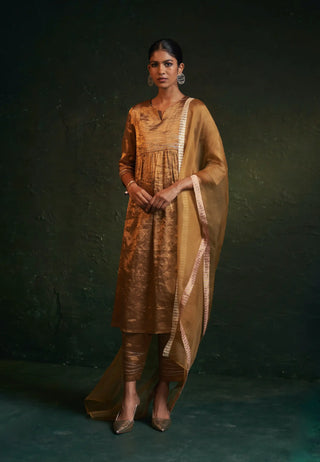 Midas gold tissue kurta set