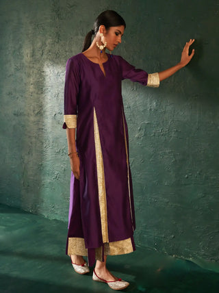 Midas plush purple kurta set