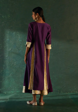 Midas plush purple kurta set