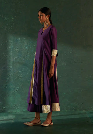 Midas plush purple kurta set