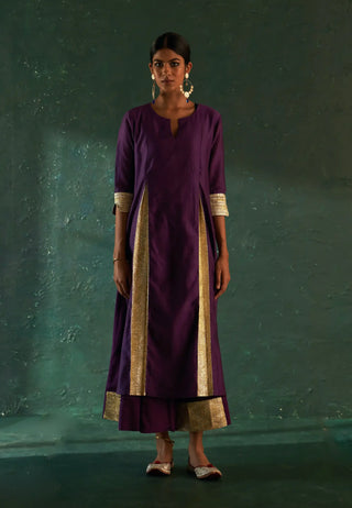 Midas plush purple kurta set