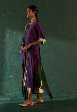 Midas plush purple kurta set