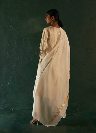 Midas ivory stripe kurta set