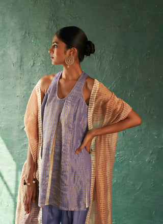 Midas lavender stripes sharara and kurta set