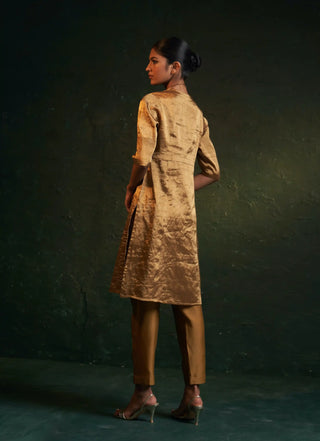 Midas gold tissue kurta set