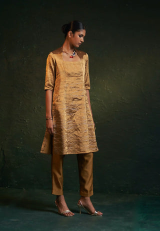 Midas gold tissue kurta set