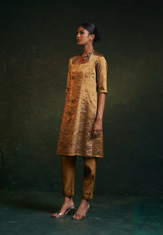 Midas gold tissue kurta set