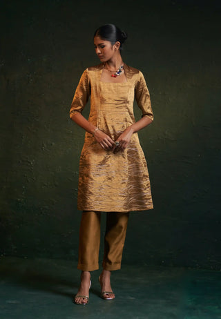 Midas gold tissue kurta set