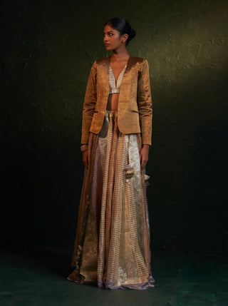 Midas multi-panelled lehenga and blazer set