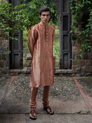 Blush pink embroidered kurta with pants