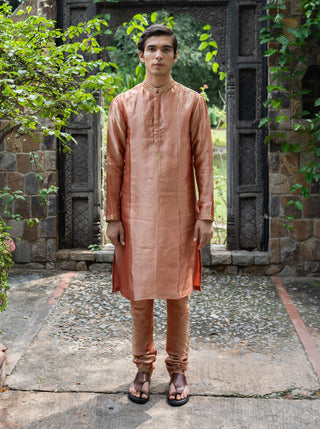 Blush pink embroidered kurta with pants