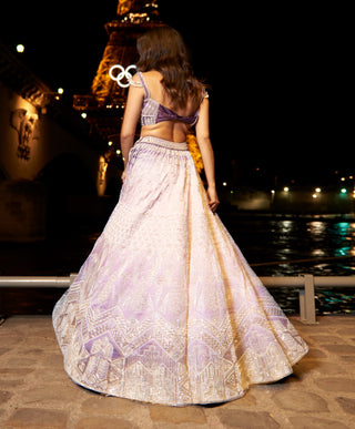 Purple ombre lehenga set