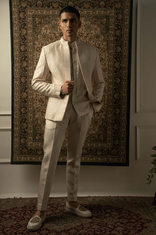 Ivory jacket tonal set