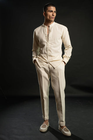 Ivory shirt kurta and pants