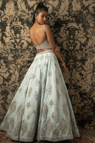 Starry stellar blue lehenga set