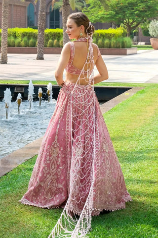 Victoria rose pink lehenga set