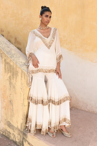 Sicily white kaftan and sharara