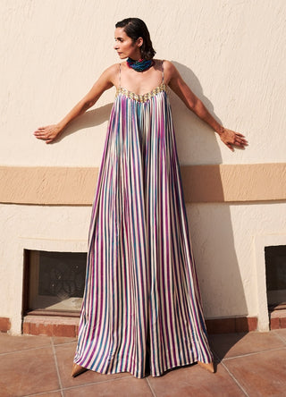 Multicolor striped jumpsuit