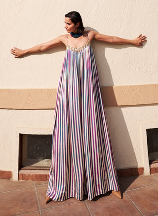 Multicolor striped jumpsuit