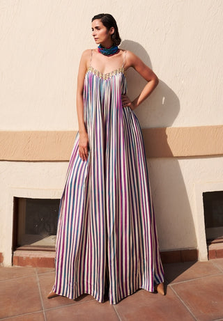 Multicolor striped jumpsuit