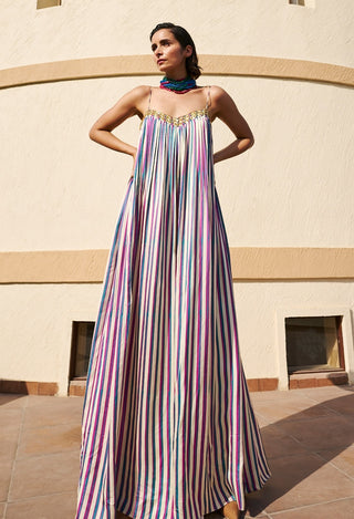 Multicolor striped jumpsuit