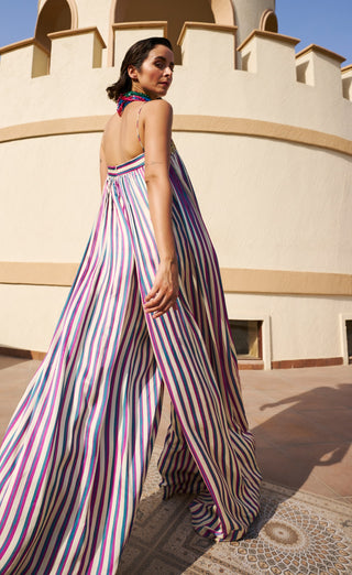 Multicolor striped jumpsuit