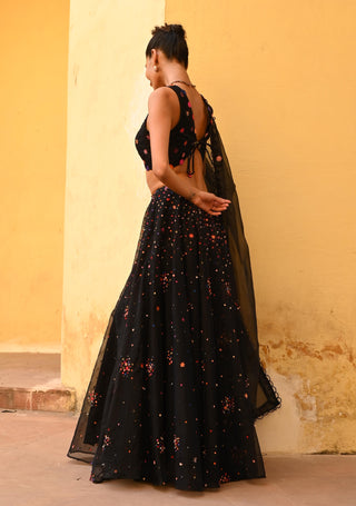 Aurora black lehenga set