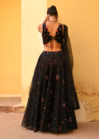 Aurora black lehenga set