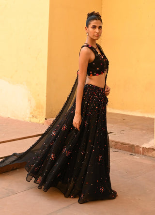 Aurora black lehenga set