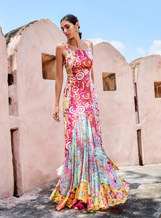 Ciara multicolor gown