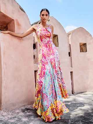 Ciara multicolor gown