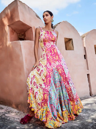 Ciara multicolor gown