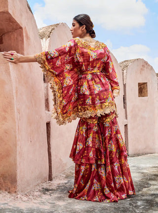 Sicily multicolour sharara and kaftan