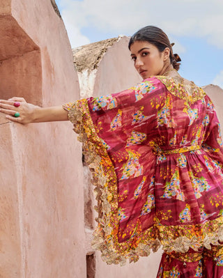 Sicily multicolour sharara and kaftan