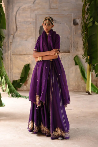 Purple lehenga set