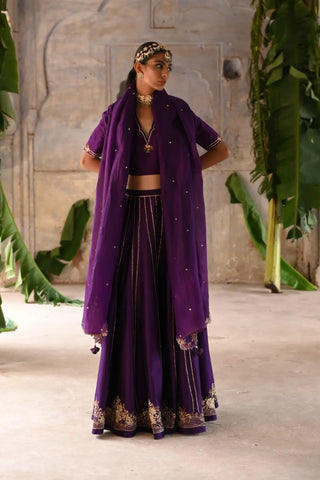 Purple lehenga set