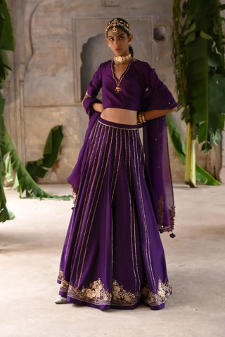 Purple lehenga set