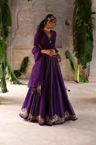 Purple lehenga set