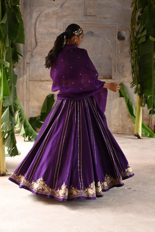 Purple lehenga set