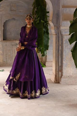 Purple lehenga set