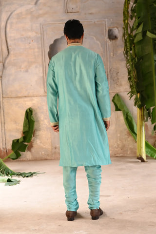 Blue mens kurta set