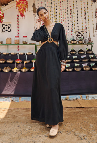 Finora maxi black dress