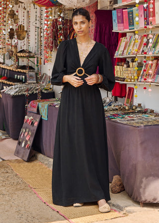 Finora maxi black dress