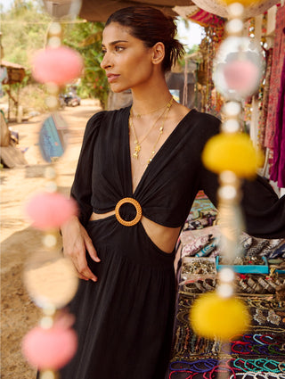 Finora maxi black dress