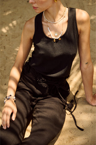 Fleur black tank top and pant