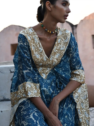 Gia paisley blue kaftan