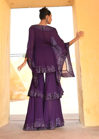 Pixi purple kaftan and sharara