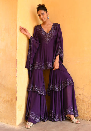 Pixi purple kaftan and sharara